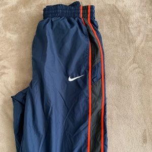 Vintage Nike Navy Blue and Red Striped Track Pants
